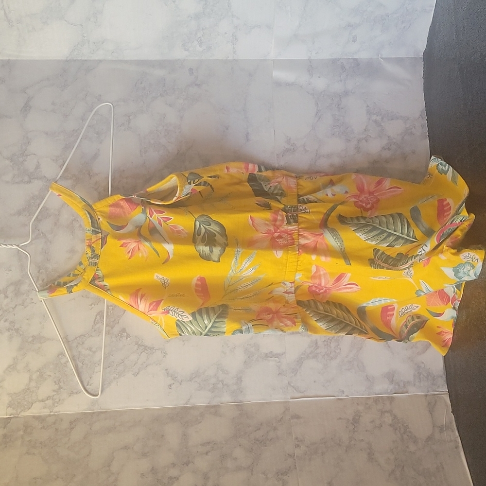 Yellow Floral Romper by Old Navy
